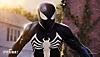 Peter Parker wears suit completely covered by symbiote.